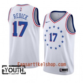 Philadelphia 76ers Trikot J.J. Redick 17 2018-19 Nike Weiß Swingman - Kinder